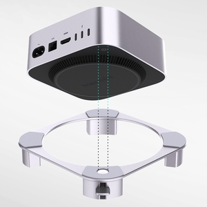 IKATAK nouveau <span class=keywords><strong>support</strong></span> de quai en alliage d'aluminium Dissipation thermique efficace Ventilation refroidissement <span class=keywords><strong>support</strong></span> de bureau pour Mac Mini tablette <span class=keywords><strong>PC</strong></span> supports - Product Image 1