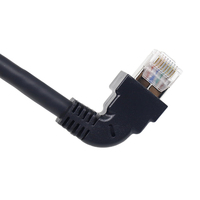 Cable Ethernet Industrial a prueba de agua IP67 RJ45 90 grados a 90 grados M12 8pin D-codificado para cables eléctricos de Robot con Sensor PLC