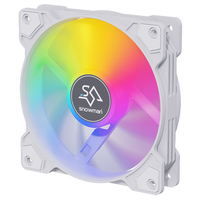 Ventilador para Caja de PC Snowman XF120 6PIN 120mm Blanco ARGB, Silencioso de 18dBA, 1200 RPM, para Computadoras de Juego, Proveedor OEM al por Mayor