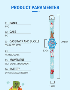 Hot Bán Thân Thiện Với Môi PVC Trẻ Em Xem Unicorn <span class=keywords><strong>Analog</strong></span> Quay Số Giá Rẻ Giá Thấp Thời Trang Quyến Rũ 20Mm Thạch Anh Chống Nước Ban Nhạc - Product Image 4