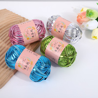 100% Polyester T-Shirt Yarn Crochet Bags 100g Fancy Metallic Melange Yarn for Knitting High Tenacity Stylish Patterned Design