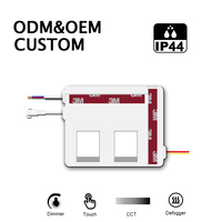 Interrupteur tactile intelligent Manke 24W IP44 pour miroir LED avec capteur inductif à bouton unique et plage de détection de 1 à 6 mm pour gradation progressive