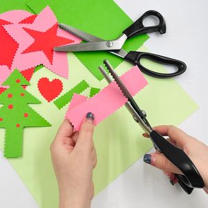 Zigzag <span class=keywords><strong>Tailor</strong></span> Thông số kỹ thuật Dog răng cưa kéo may cắt AIDS cho Ren AIDS vải làm từ bền kéo răng cưa - Product Image 4