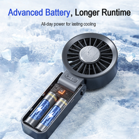 Mini ventilateur portatif à refroidissement ultra-rapide, flux d'air puissant, affichage numérique à 100 vitesses, ventilateur de bureau USB portable