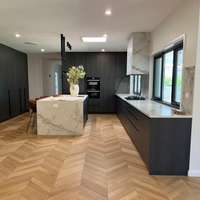 Matériaux de construction : Parquet stratifié composite multicouche en chêne blanc massif, système clic, pour extérieur, salle de sport, cuisine, salon