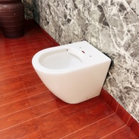 Ensemble WC monobloc en céramique à double chasse à gravité, réservoir dissimulé, installation P-Trap S-Trap, garantie 5 ans