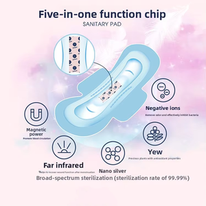 Compresas sanitarias ILilace de doble uso día y noche con chip de abeto, ultrafinas, de una sola pieza, para uso nocturno, paquete de 6 - Product Image 4