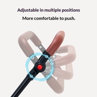 Poussette de luxe portable pour animaux de compagnie, pliable d'une seule main, avec cadre métallique, 4 roues, maille respirante et légère, pour la marche en extérieur (chat et chien)