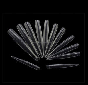 12Pcs Stiletto Extra largo punto falsas uñas acrílico consejos uñas Kit de herramientas 12 tamaños claro - Product Image 2