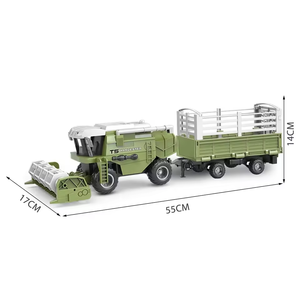 Tracteur agricole télécommandé avec remorque, <span class=keywords><strong>jouet</strong></span> pour <span class=keywords><strong>moissonneuse</strong></span>-<span class=keywords><strong>batteuse</strong></span>, 27 MHz, facile à installer, télécommande incluse, chargeur USB - Product Image 5