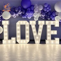 Lettres LED personnalisées en métal étanche MR&MRS, chiffres lumineux pour la décoration d'événements et les fournitures de fête