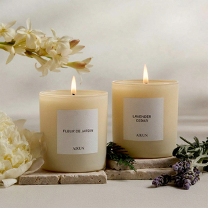 Bougie en cire de soja artisanale AIKUN, luxueuse et moderne, aromathérapie, parfum longue durée, pot en verre, pour une décoration intérieure respectueuse de l'environnement - Product Image 2