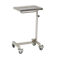 Chariot de théâtre d'opération médicale gynécologie ss grand instrument mayo hauteur réglable support mayo en acier inoxydable pour chirurgie