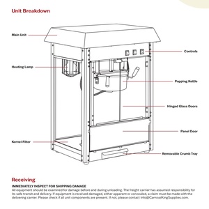 Machine à popcorn électrique en acier inoxydable, prix d'usine, équipement pour en-cas - Product Image 3