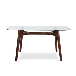 Kitchen with <strong>Oak</strong> Legs Dining <strong>Table</strong> <strong>Top</strong> Glass Dining <strong>Table</strong> - Product Image 1