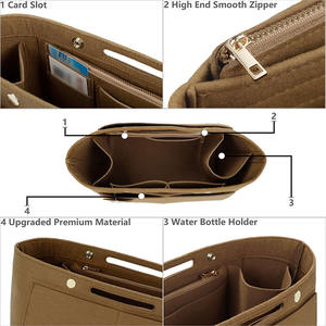 2025新款热销包内手提包毛毡包收纳包多口袋软手柄大尺寸女性插入包 - Product Image 5