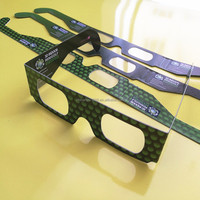 Lunettes 3D Chromadepth Paper Shutter, Mini Balle de Golf, Fluorescence Spectrale, Noctilucentes, Écran Virtuel 50"-80"