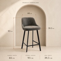 Mobilier commercial direct usine, support OEM/ODM, chaise de salle à manger en cuir PU, tabouret de bar industriel de studio, chaises de bar pivotantes