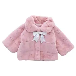 Inverno ragazze pelliccia sintetica addensare cappotto caldo neonate capispalla giacca moda bambini cappotto per ragazze vestiti per bambini
