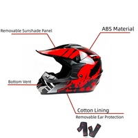 Casque de moto intégral ABS avec logo personnalisé, casque de course tout-terrain unisexe pour adultes, style DOT, fermeture rapide