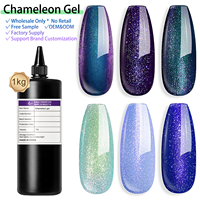 Gel UV à paillettes brillantes pour ongles, effet sirène caméléon, haute brillance, double teinte, couleurs vives sans décoloration, effet œil de chat magnétique 9D, vente en gros, étiquette OEM