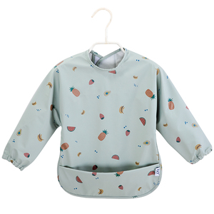 Baberos con mangas largas para bebé, BATA <span class=keywords><strong>DE</strong></span> ARTE impermeable <span class=keywords><strong>de</strong></span> PU, ropa <span class=keywords><strong>de</strong></span> alimentación para recién nacidos, delantales <span class=keywords><strong>de</strong></span> comida ajustables para bebé - Product Image 1