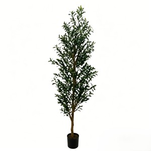 Arbre d'olivier artificiel amovible – Bois véritable détachable, assemblage DIY pour la décoration intérieure - Product Image 1