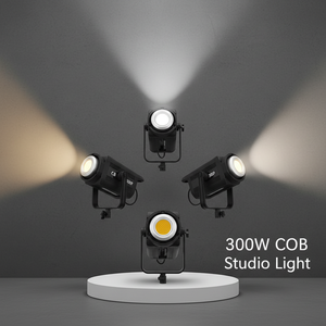 Éclairage vidéo LED <span class=keywords><strong>professionnel</strong></span> 2800-6800K 300W à lumière douce et faible bruit, monture Bowens, pour studio et diffusion en direct - Product Image 1