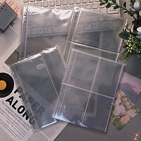 Fundas Transparentes de PP para Tarjetas Fotográficas, Recambios para Cuadernos, Hojas Sueltas para Carpeta de 6 Anillas A5, Bolsas Interiores para Tarjetas Fotográficas