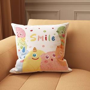 หมอนรองหลังการ์ตูนสร้างสรรค์ รูปทรงสี่เหลี่ยมผืนผ้า ซักได้ พร้อมไส้ใน ลายมอนสเตอร์ยิ้มจากสวนสนุก ใช้สำหรับโซฟา - Product Image 5