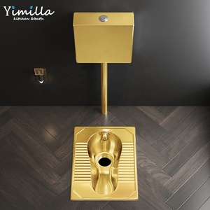 304 thép không gỉ ngồi xổm nhà vệ sinh bồn tiểu Nhà Tù công cộng tầng xả nước tiểu cho thanh KTV với tường treo bể nước - Product Image 1