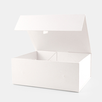 Vente en gros de boîtes d'emballage pliables en papier avec impression personnalisée et logo Boîte cadeau magnétique blanche de luxe