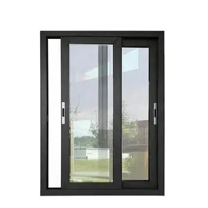 100mm aluminium frame tempered lowe double glass sliding windows doors for sale with AS2047