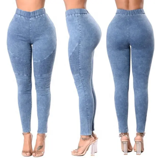 New Elastic Waist Women's Trousers Women Skinny Jeans Ladies Casual Slim Fit Long Pants Female Oversized Trousers
