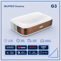En stock dans l'UE, projecteur Wupro G3 Mini UST, 600 lumens ANSI, rapport de contraste 1000:1, laser 1080P, projecteur intelligent Android pour cinéma maison