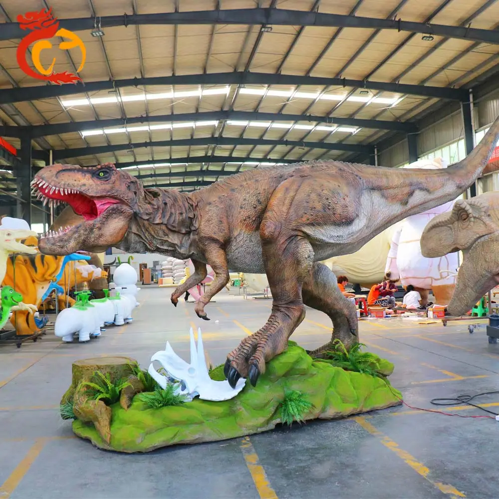 Amusement Park Simulation T-rex Statue Animatronic Dinosaur Artificial Dinosaur