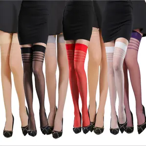 Silk Thigh High Stockings Nylon Socks for Women Halloween Cosplay Costume Party Accessory
