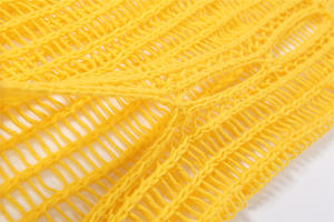 2025 nouveauté femmes élégant Sexy jaune taille <span class=keywords><strong>haute</strong></span> fendu creux Wrap longues jupes en tricot OuYaan - Product Image 6