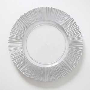 Assiettes de présentation florales personnalisables élégantes, transparentes et à bords dorés, effet miroir poli, pour mariages et banquets - Sous-assiettes de service haut de gamme - Product Image 4