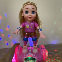 Hoverboard Intelligent B/O pour Fille avec Musique Flash et Lumières Colorées, Ensemble de Jeu Poupée Dansante Électrique pour Cadeaux d'Anniversaire Enfants