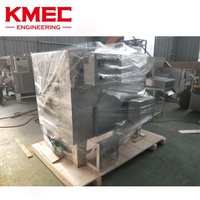 Machine de torréfaction rotative industrielle commerciale à tambour pour noix et soja, entraînée par moteur, capacité 100 kg/h, certifiée CE, marque KMEC