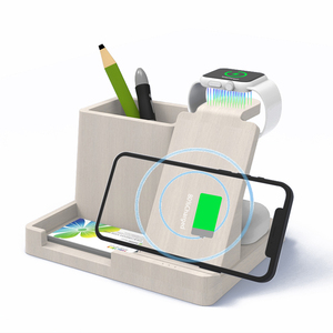 แท่นชาร์จไร้สายอเนกประสงค์พร้อมที่จัดระเบียบโต๊ะ ที่วางปากกา ที่วางสมาร์ทโฟน แท่นชาร์จสำหรับนาฬิกา 3 1/2 เรือน โซลูชั่นออลอินวัน - Product Image 2