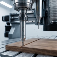 BoMeiJK Fraise droite TCT à 2 dents haute vitesse pour CNC, pour le travail du bois, avec personnalisation ODM/OEM, angle de hélice 45°