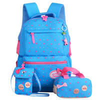 Sac à dos scolaire pour filles d'école primaire, lot de 3, vente chaude