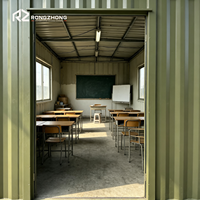 Bâtiment scolaire modulaire personnalisé, conteneur préfabriqué pour salle de classe temporaire