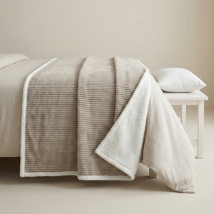 Manta de Franela Acanalada con Jacquard 3D, MOQ Bajo, Pedido de Prueba, En Stock, Envío Rápido para Pequeños Hoteles Boutique - Product Image 1