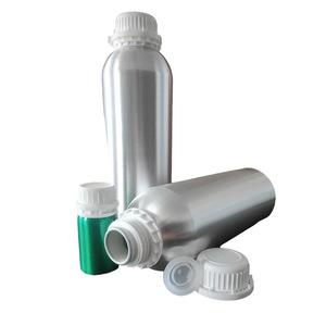 Bouteille en aluminium poli 100-1250 ml avec bouchon à vis, pour usage chimique, forme ronde, finition mate, qualité industrielle - Product Image 2