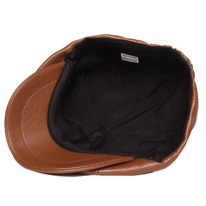 Béret unisexe en cuir PU, casquette de <span class=keywords><strong>marin</strong></span>, chapeau de mode pour homme et <span class=keywords><strong>femme</strong></span> - Product Image 5