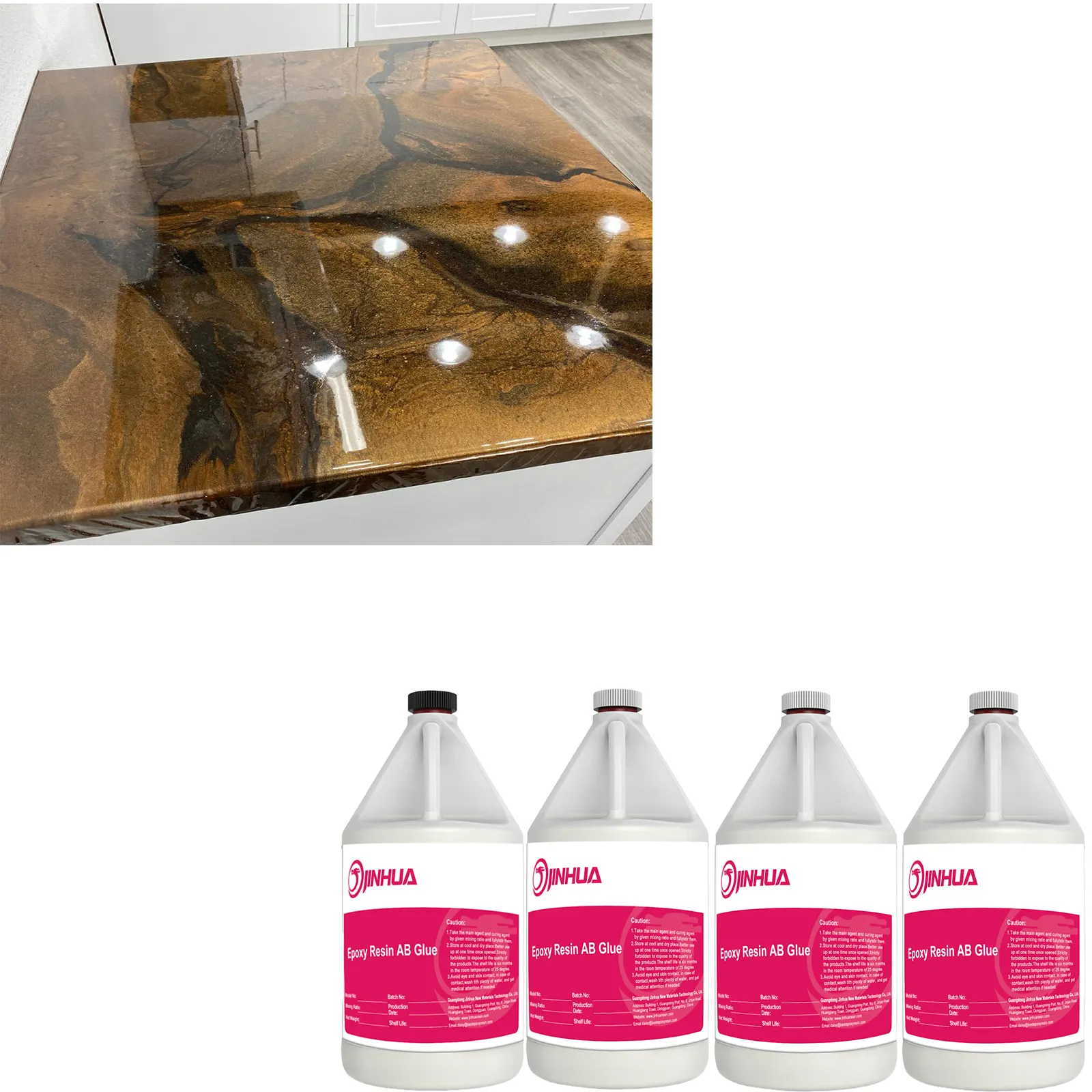 20l Niet-Giftige Epoxyhars 3:1 Doorzichtig Voor Tafel Eetbladen Keuken Houtverf Epoxy Coating Vloeibare Hars Ab Para Mesa