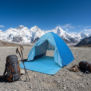 Carpa de Playa Automática Anti UV de Fibra de Vidrio para Cuatro Estaciones, de Lona, con un Dormitorio, Plegable, de Apertura Rápida, para Acampar - Product Image 3